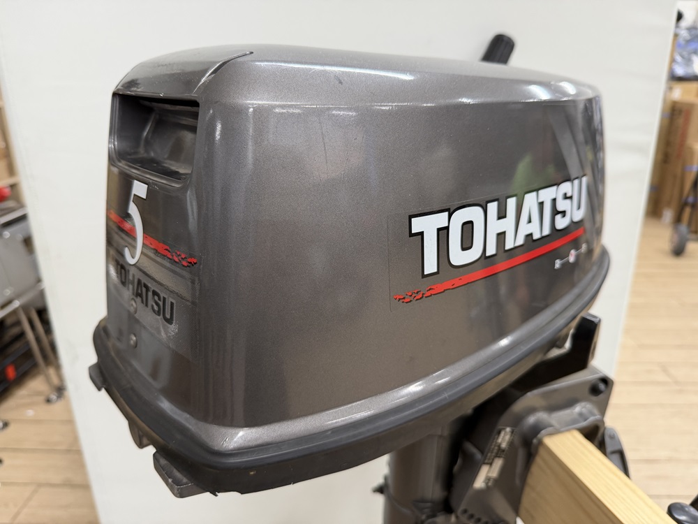 【中古船外機】トーハツTOHATSU 2ストローク5馬力エンジン（S足）